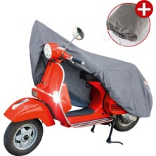 Rks Spontini 110  Gri Arka Çantalı Miflonlu Motosiklet Brandası