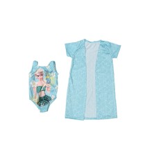 Podium Giyim Yeni Sezon Kız Çocuk Frozen Baskılı  Pareolu Hızlı Kuruyan Mayo Takımı