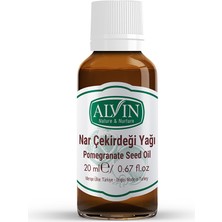 Alvin Nar Çekirdeği Yağı, Soğuk Sıkım, %100 Saf ve Doğal, 20 ml