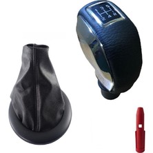 Moda Renault Megane 2 Deri Kaplama Krom Spor Vites Topuzu ve Körüğü