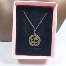 Ororabutik Bronz Renk 22MM Balık Burcu Figürlü Kolye