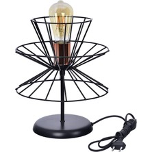 Özpolat Aydınlatma Aleda Dekoratif Masa Lambası (Siyah)