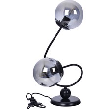 Özpolat Aydınlatma Linda Lüx Camlı Masa Lambası (Siyah)