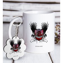 BK Kişiye Özel Mesleki Hava Kuvvetleri Beyaz Kupa ve Anahtarlık Hediye Seti