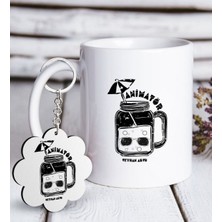 BK Kişiye Özel Mesleki Animatör Beyaz Kupa ve Anahtarlık Hediye Seti-2