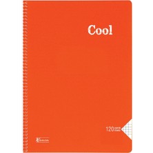 Keskin Color -Cool 120 Yaprak Kareli A4 Plastik Kapak Spiralli Defter