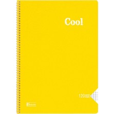 Keskin Color -Cool 120 Yaprak Kareli A4 Plastik Kapak Spiralli Defter