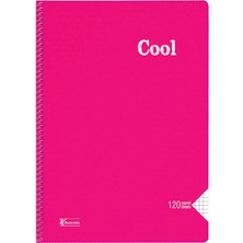 Keskin Color -Cool 120 Yaprak Kareli A4 Plastik Kapak Spiralli Defter