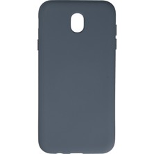 Nevarium Samsung Galaxy J7 Pro / J730 Kılıf Lansman Içi Kadife Nano Silikon - Gri