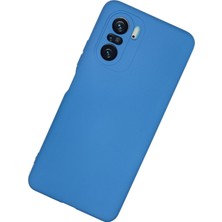 Nevarium Xiaomi Redmi K40 Pro Kılıf Lansman Içi Kadife Nano Silikon - Mavi