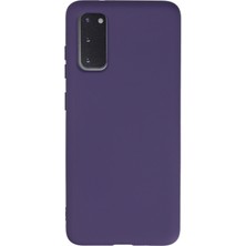 Nevarium Samsung Galaxy S20 Kılıf Lansman Içi Kadife Nano Silikon - Mor