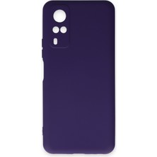 Nevarium Vivo Y31 2021 Kılıf Lansman Içi Kadife Nano Silikon - Mor