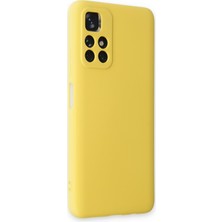 Nevarium Xiaomi Redmi Note 11T Kılıf Lansman Içi Kadife Nano Silikon - Sarı