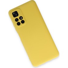 Nevarium Xiaomi Redmi Note 11T Kılıf Lansman Içi Kadife Nano Silikon - Sarı