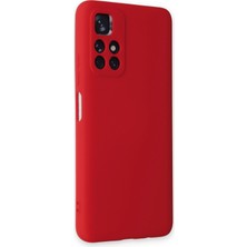 Nevarium Xiaomi Redmi Note 11T Kılıf Lansman Içi Kadife Nano Silikon - Kırmızı