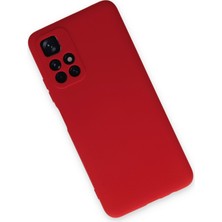 Nevarium Xiaomi Redmi Note 11T Kılıf Lansman Içi Kadife Nano Silikon - Kırmızı