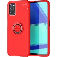 Nevarium Oppo A52 Kılıf Yüzüklü Silikon Range - Kırmızı