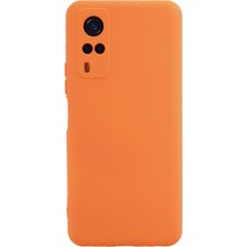 Nevarium Vivo Y31 2021 Kılıf Lansman Içi Kadife Nano Silikon - Turuncu