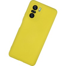 Nevarium Xiaomi Redmi K40 Pro Kılıf Lansman Içi Kadife Nano Silikon - Sarı