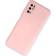 Nevarium Xiaomi Redmi Note 10 5g Kılıf Lansman Içi Kadife Nano Silikon - Pudra