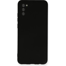 Nevarium Samsung Galaxy A02S Kılıf Lansman Içi Kadife Nano Silikon - Siyah