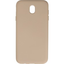Nevarium Samsung Galaxy J7 Pro / J730 Kılıf Lansman Içi Kadife Nano Silikon - Bej