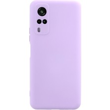 Nevarium Vivo Y31 2021 Kılıf Lansman Içi Kadife Nano Silikon - Lila