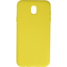 Nevarium Samsung Galaxy J7 Pro / J730 Kılıf Lansman Içi Kadife Nano Silikon - Sarı