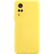 Nevarium Vivo Y31 2021 Kılıf Lansman Içi Kadife Nano Silikon - Sarı