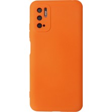 Nevarium Xiaomi Poco M3 Pro Kılıf Lansman Içi Kadife Nano Silikon - Turuncu