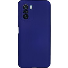 Nevarium Xiaomi Redmi K40 Pro Kılıf Lansman Içi Kadife Nano Silikon - Lacivert