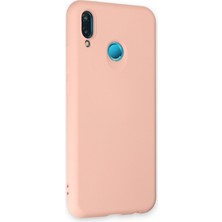 Nevarium Huawei P20 Lite Kılıf Lansman Içi Kadife Nano Silikon - Pudra