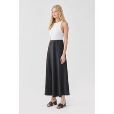 Suud Collection Siyah Saten Etek