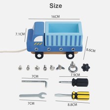 Shun Montessori Tornavida Meşgul Tahta Ahşap Kamyon Oyuncak Duyusal Ince Motor Temel Beceriler Öğrenme (Yurt Dışından)