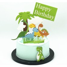 Shun Dinozor Kek Dekorasyon Cupcake Topper Doğum Günü Partisi Malzemeleri (Yurt Dışından)