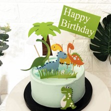 Shun Dinozor Kek Dekorasyon Cupcake Topper Doğum Günü Partisi Malzemeleri (Yurt Dışından)