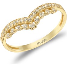 MYOROGOLD 14 Ayar Mini Taşlı Eklem Fantezi Yüzük