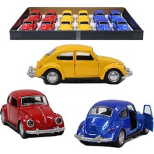 Can-Em Oyuncak Metal Çek Bırak Kapıları Açılan Vosvos Beetle Araba 12 cm