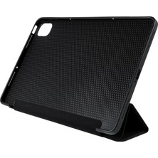 LRtools Xiaomi Pad 5/Pad İçin 5 Pro Shockproof Tri -Katlı Stand Tasarımı Pu Deri Tpu Koruyucu Kılıf - Siyah (Yurt Dışından)