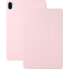 LRtools Sert Pc + Pu Deri Otomatik Absorbed Trifold Stand Işık Ince Tablet Kapak Kabuğu Xiaomi Pad 5/5 Pro - Pink (Yurt Dışından)