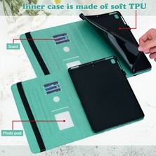 LRtools Baskılı Ağaç Geyik Deseni Pu Deri Stand Tablet Kapak Kabuğu Kart Yuvalı Xiaomi Pad 5/Pad 5 Pro - Yeşil (Yurt Dışından)