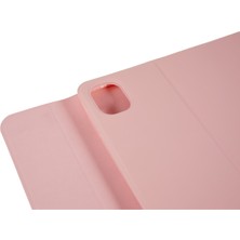 LRtools Xiaomi Pad İçin 5/5 Pro Square Cap Touchpad Kablosuz Bluetooth Klavye + Stand Deri Tablet Kılıfı - Pembe (Yurt Dışından)