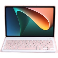 LRtools Xiaomi Pad 5/5 Pro - Pink İçin Bluetooth Klavye ile AN05 Ultra Ince Tpu Çerçeve + Deri Stand Kılıfı (Yurt Dışından)