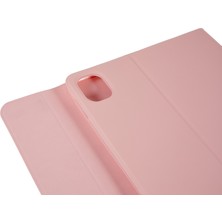 LRtools Xiaomi Pad İçin 5/5 Pro Yuvarlak Kapak Kablosuz Bluetooth Klavye + Stand Tasarım Pu Deri Tablet Kılıf - Pembe (Yurt Dışından)