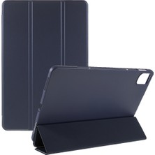 LRtools Xiaomi Pad 5/ Pad İçin 5 Pro Hafif Slim Pu Tablet Kılıf Mat Tpu Trifold Stand Kapağı Otomatik Uyandırma/ Uyku - Koyu Mavi (Yurt Dışından)