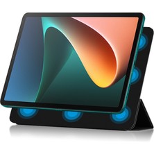 LRtools Tam Vücut Koruma Ultra Ince Güçlü Manyetik Üçlü Üçlü Stand Kapak Kılıfı Xiaomi Pad 5 / Pad 5 Pro - Turuncu (Yurt Dışından)