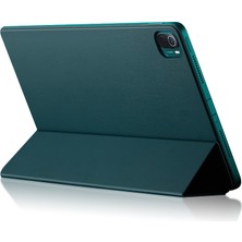 LRtools Tam Vücut Koruması Ultra Ince Güçlü Manyetik Üçlü Üçlü Stand Kapak Kılıfı Xiaomi Pad 5 / Pad 5 Pro - Yeşil (Yurt Dışından)