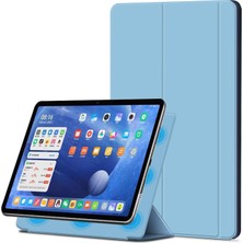 LRtools Tam Vücut Koruması Ultra Ince Güçlü Manyetik Üçlü Üçlü Stand Kapak Kılıfı Xiaomi Pad 5 / Pad 5 Pro - Bebek Mavisi (Yurt Dışından)