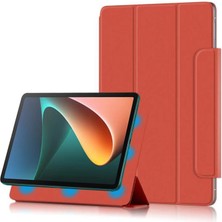 LRtools Hafif Trifold Stand Pu Deri Kabuk Kitap Kapağı Xiaomi Pad 5 / Pad 5 Pro - Portakal (Yurt Dışından)