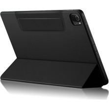 LRtools Hafif Trifold Stand Pu Deri Kabuk Kitap Kapağı Xiaomi Pad 5 / Pad 5 Pro - Portakal (Yurt Dışından)